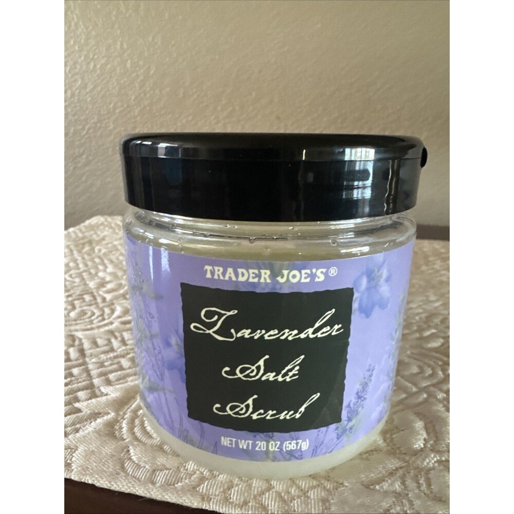 Trader Joe’s Lavender Salt Scrub 20 Oz New Sealed Body Exfoliant Spa Care